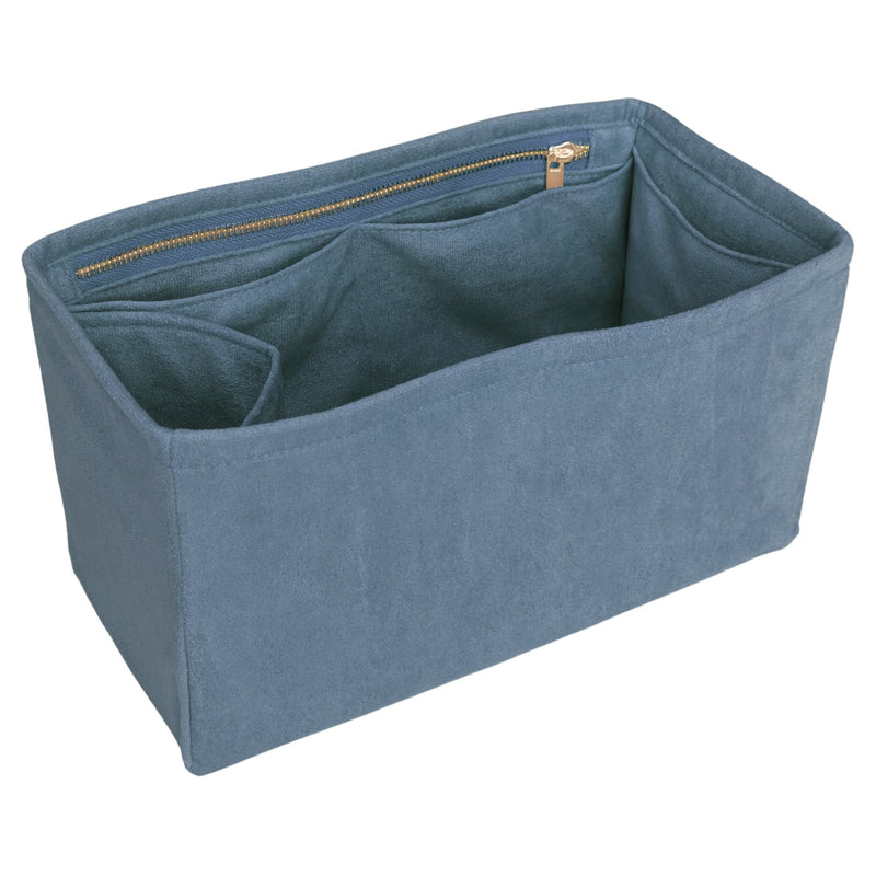 Organizer for [Soft Empire Carryall 28, Coach] Bag Insert (Velvet, Long Zip and Open Compartment)
