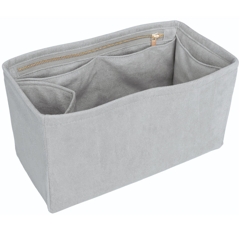 Organizer for [Micro Mimi, Parker Thatch] Bag Insert (Velvet, Long Zip and Open Compartment)