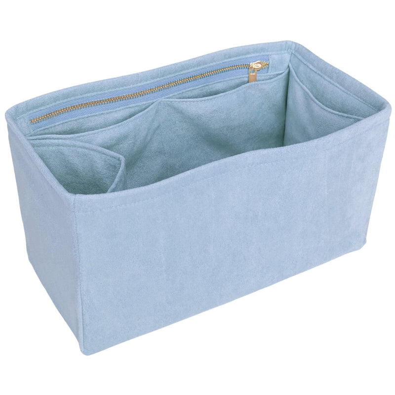 Organizer for [Smith Tote Bag 24, Coach] Bag Insert (Velvet, Long Zip and Open Compartment)