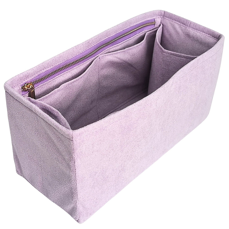 Organizer for [Soft Empire Carryall 28, Coach] Bag Insert (Velvet, Long Zip and Open Compartment)