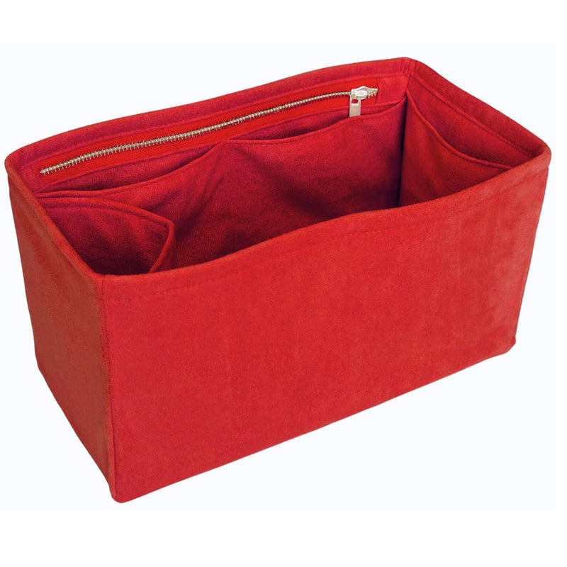 Organizer for [Soft Empire Carryall 28, Coach] Bag Insert (Velvet, Long Zip and Open Compartment)
