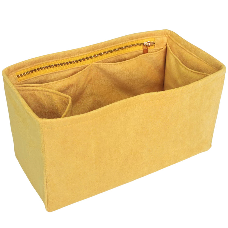 Organizer for [Soft Empire Carryall 28, Coach] Bag Insert (Velvet, Long Zip and Open Compartment)