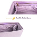 Organizer for [Micro Mimi, Parker Thatch] Bag Insert (Velvet, Long Zip and Open Compartment)