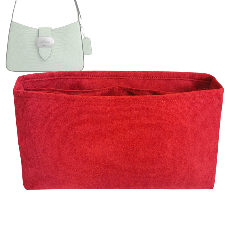 Organizer for [Eliza Shoulder Bag, Coach] Tote Purse Bag Insert Organiser Liner Shaper (Velvet, Slim Shape)