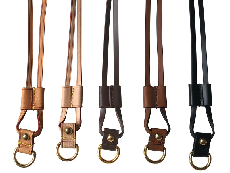 Cinch Neverfull Sides with Gold Ring Hooks and Vachetta Patina Leather Drawstrings