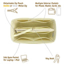 Organizer for [East West Easy Tote, Cuyana] Bag Insert (Felt, with Detachable Zip Pouch)