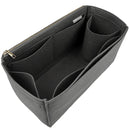 Organizer for [Large Aspen Shoulder Bag, Portland Leather Goods] Bag Insert (Felt, Long Zip and Open Compartment)