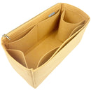 Organizer for [Medium Aspen Shoulder Bag, Portland Leather Goods] Bag Insert (Felt, Long Zip and Open Compartment)