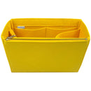 Organizer for [Large Aspen Shoulder Bag, Portland Leather Goods] Bag Insert (Felt, Long Zip and Open Compartment)