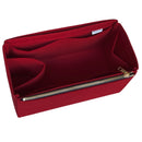 Organizer for [Large Aspen Shoulder Bag, Portland Leather Goods] Bag Insert (Felt, Long Zip and Open Compartment)