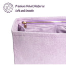 Organizer for [The Hudson, DeMellier] Bag Insert (Velvet, Long Zip and Open Compartment)