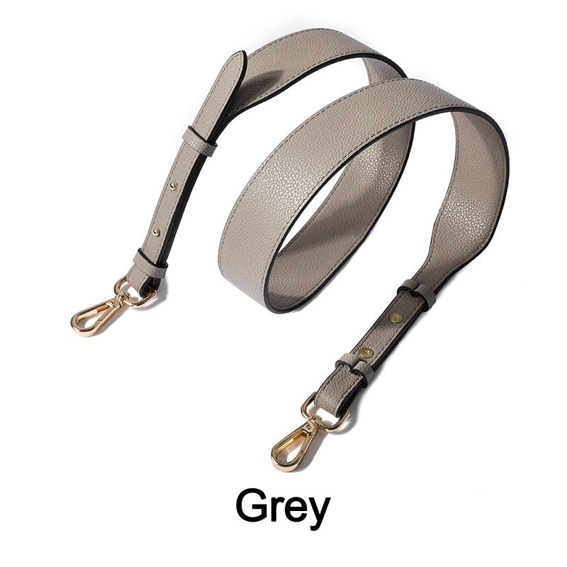 Pebble Leather Bag Strap 18 colors, 3.6cm Width with Gold, Silver, Gunmetal Hardware Length Adjustable 106 to 110cm