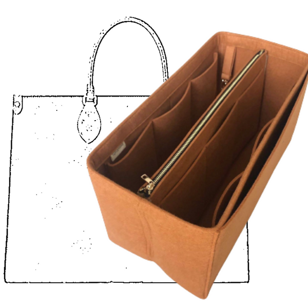 Felt Purse Organizer Insert, Bag with Zipper Inner Pocket for LV ONTHEGO MM  GM - AliExpress