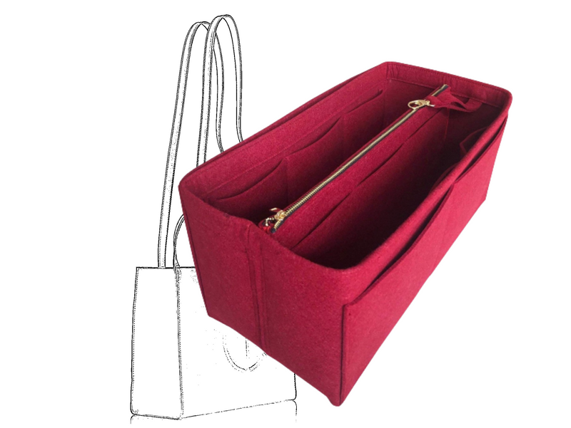 For [Telfar Large Shopping Bag] Insert Organizer Liner (Style B) Khaki