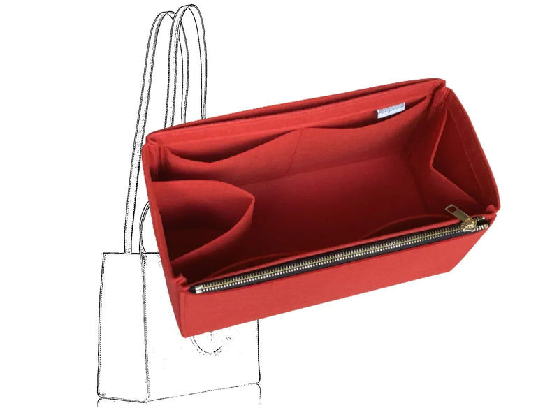 For [Telfar Medium Shopping Bag] Insert Organizer Liner (Style D Single Zip)
