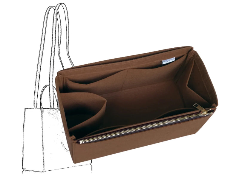 For [Telfar Medium Shopping Bag] Insert Organizer Liner (Type D Single Zip)