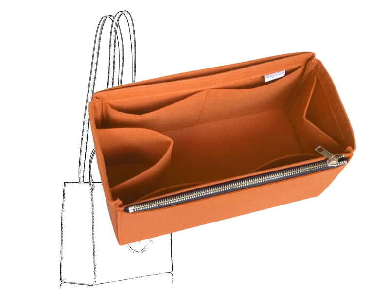 For [Telfar Medium Shopping Bag] Insert Organizer Liner (Style D Single Zip)