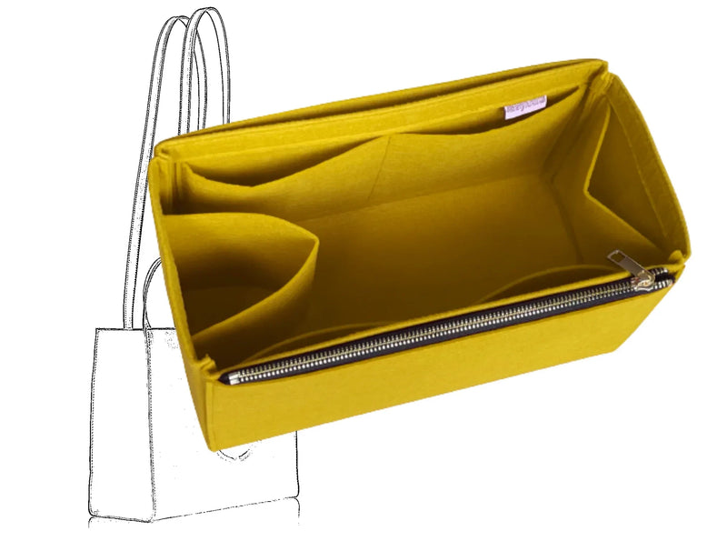 For [Telfar Medium Shopping Bag] Insert Organizer Liner (Type D Single Zip)