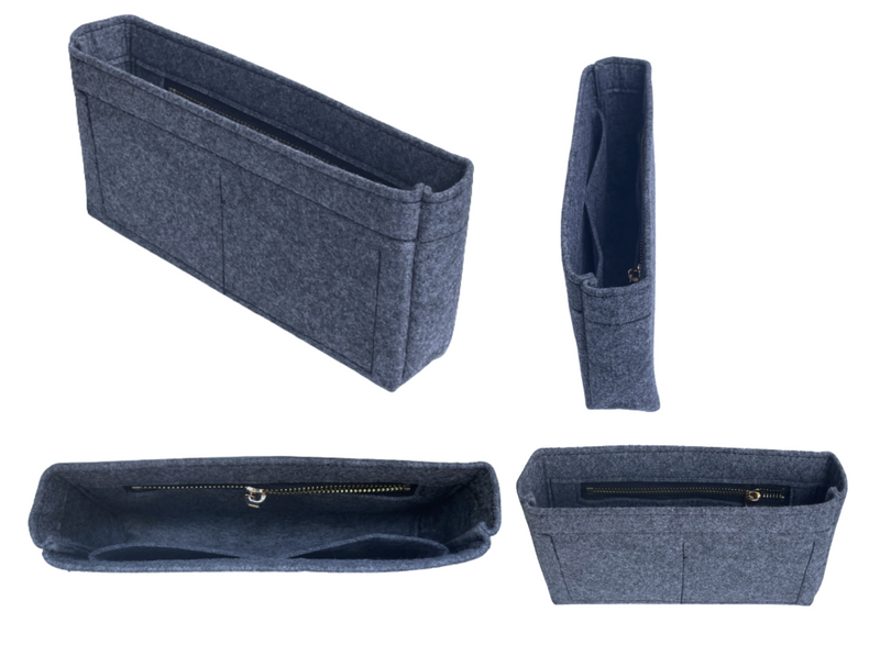 [Diana Mini Tote Bag Organizer] Felt Purse Insert (Slim with Zipper), Customized Bag Organizer, Liner Protector