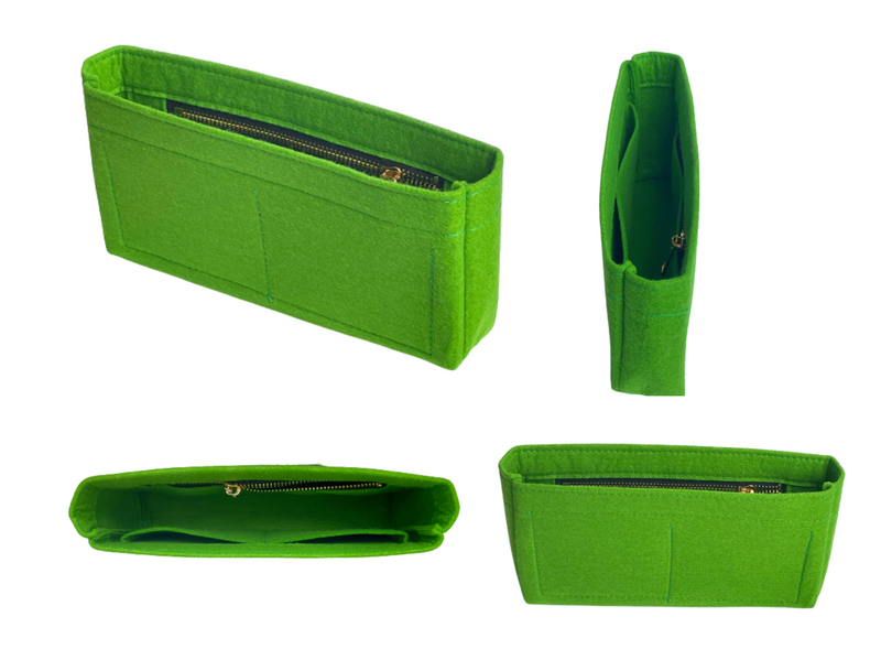 [19 Maxi Handbag Organizer] Felt Purse Insert (Slim with Zipper), Customized Bag Organizer, Liner Protector