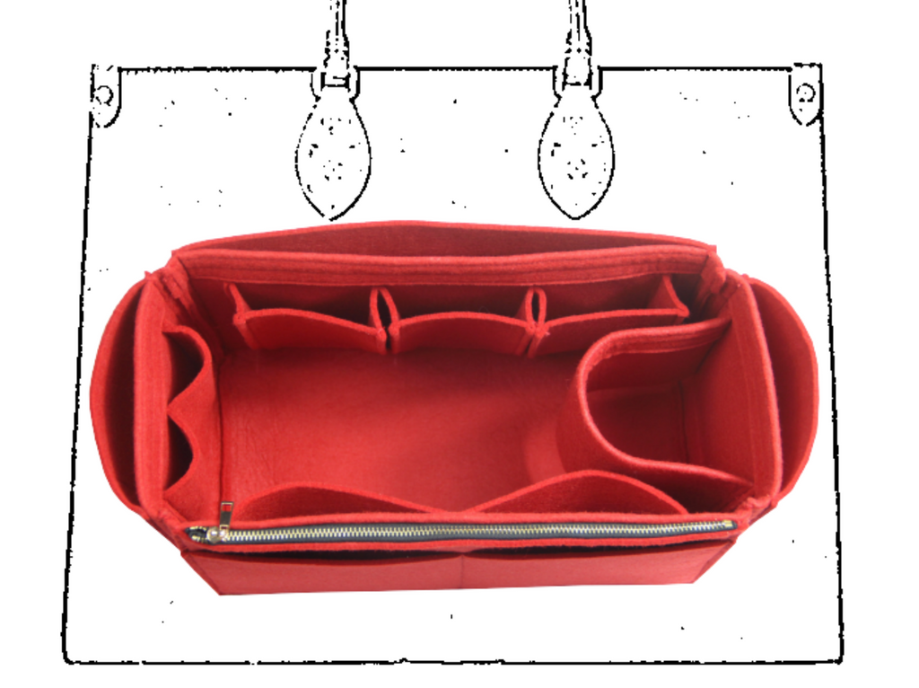 For [Onthego MM] Liner Insert Organizer On The Go OTG (Style J) Red