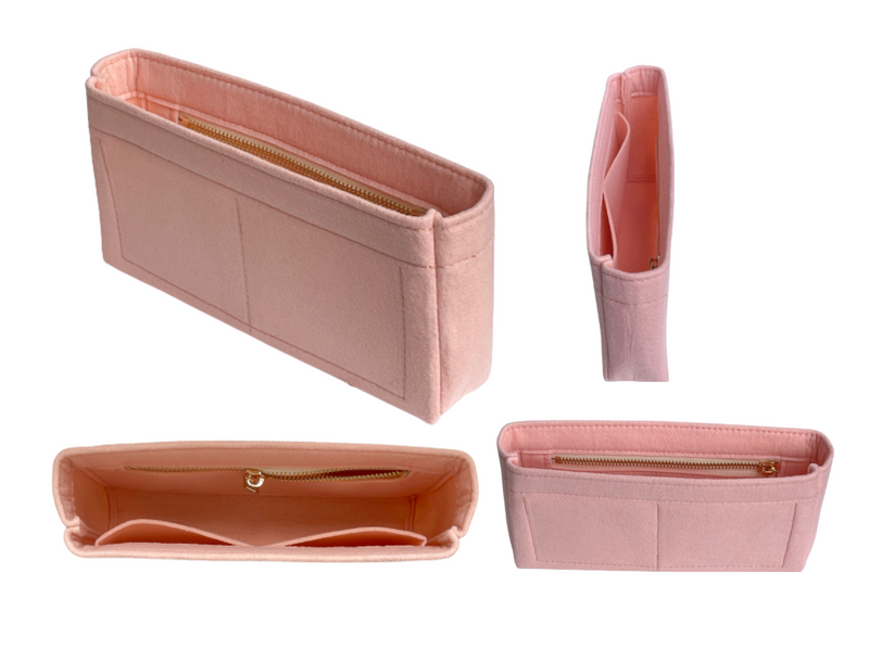 Organizer for [KATE MEDIUM CHAIN BAG] Felt Purse Insert (Slim with Zipper), Bag Organizer Liner Protector