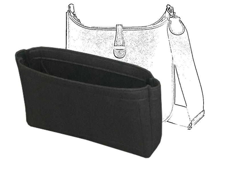 [Evelyne 33 GM Organizer] Felt Purse Insert with Slim Design, Customized Bag Liner Protector Shaper (Style MT)