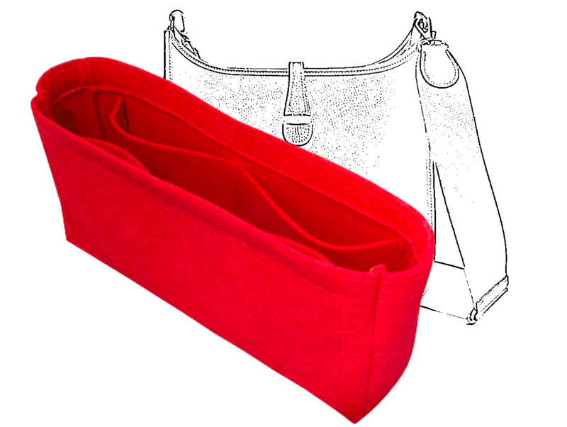 [Evelyne 29 Organizer] Felt Purse Insert with Slim Design, Customized Bag Liner Protector Shaper (Style MT)
