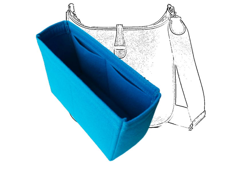 [Evelyne 29 Organizer] Felt Purse Insert with Slim Design, Customized Bag Liner Protector Shaper (Style MT)