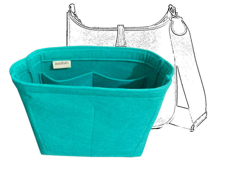 [Evelyne TPM Organizer] Felt Purse Insert with Slim Design, Customized Bag Liner Protector Shaper (Style MT)