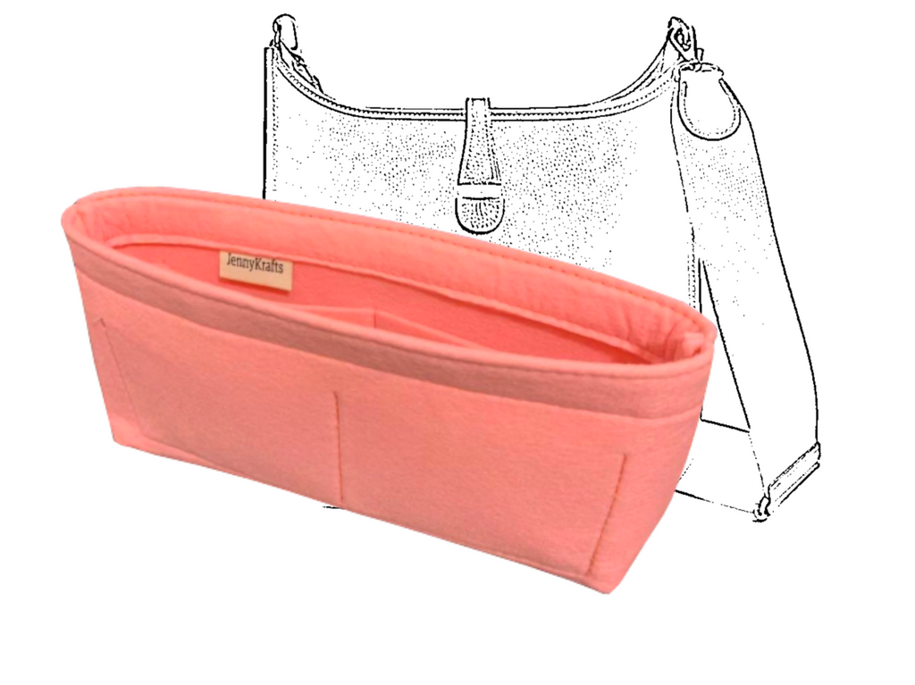 Lckaey Felt Organizer- for Hermes Evelyne Bag 33 Bags Insert- Handbag Insert Purse-1003Orange-L