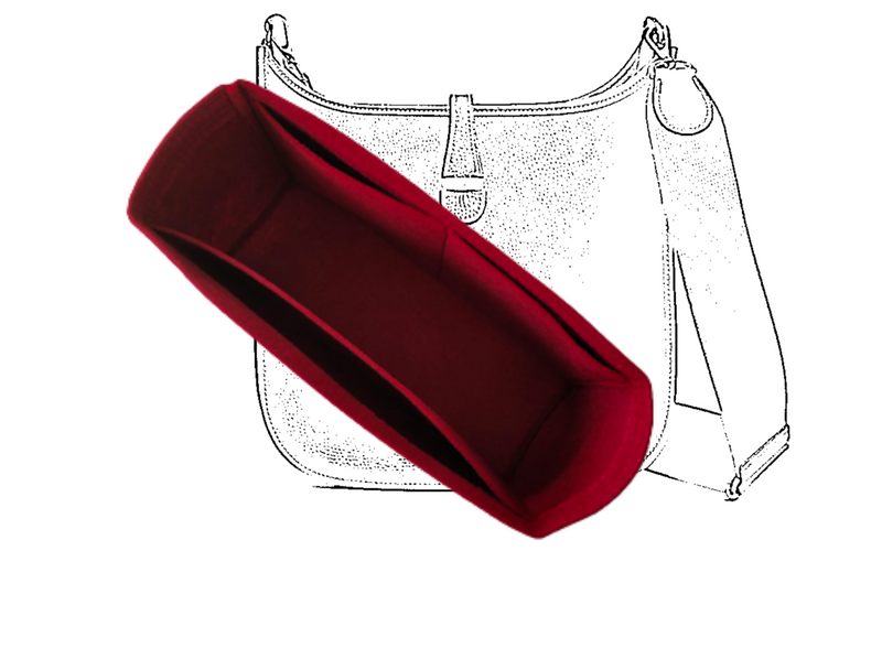 [Evelyne 33 GM Organizer] Felt Purse Insert with Slim Design, Customized Bag Liner Protector Shaper (Style MT)