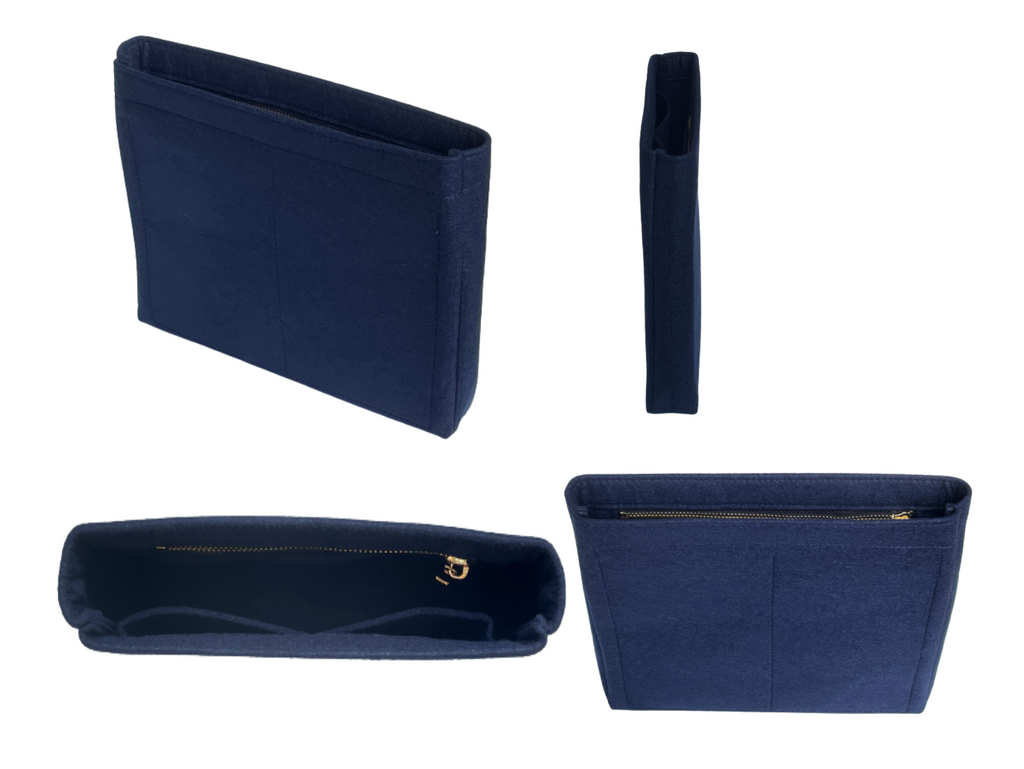 [LV ODEON PM Organizer] Felt Purse Insert with Slim Design, Customized Bag  Liner Protector Shaper (Style MT)
