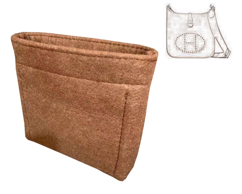 Felt Insert Organizer Bag In Bag Compatible with Purse LV Toiletry Pouch 19  (LV Pouch 19 Khaki)