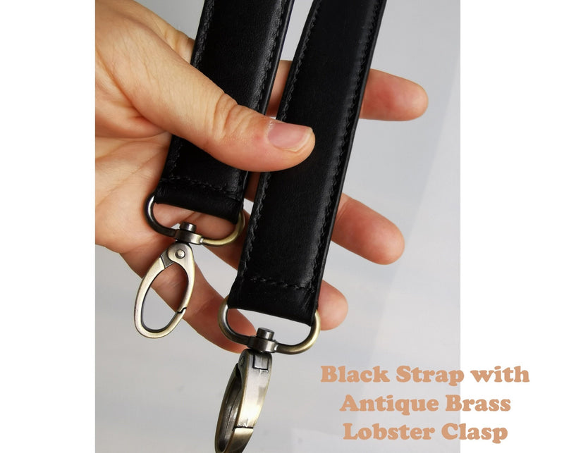 2cm Width - Handbag Strap, Genuine Vachetta Leather, Customized in Any Length, Designer Tote Crossbody Bag, Top Handle Purse, Gold Clasps