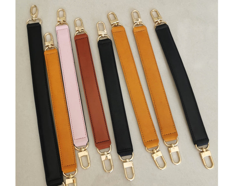 2cm Width - Handbag Strap, Genuine Vachetta Leather, Customized in Any Length, Tote Crossbody, Top Handle Purse, Gold Silver Brass Clasps