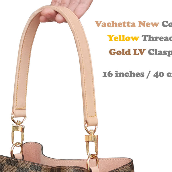 JennyKrafts 2cm Width - Handbag Strap, Genuine Vachetta Leather, Customized in Any Length, Designer Tote, Top Handle Purse, Gold Silver Brass Clasps Navy Blue- /