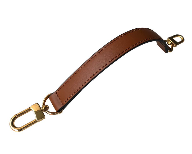 2cm Width - Handbag Strap, Genuine Vachetta Leather, Customized in Any Length, Designer Tote, Top Handle Purse, Gold Silver Brass Clasps