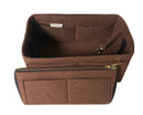 For [Speedy 25 30 35 40] Organizer (w/ Detachable Zipper Bag) Tote Felt Purse Insert Organiser