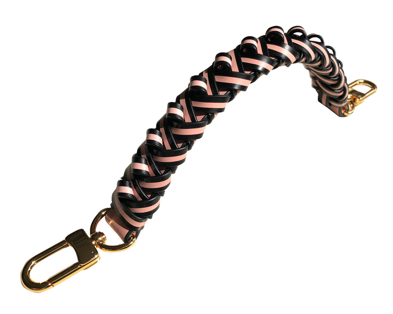 Braided Woven Handbag Strap for NeoNoe MM, Real Leather, Designer Tote, Top Handle Purse, Gold Silver Brass Clasps