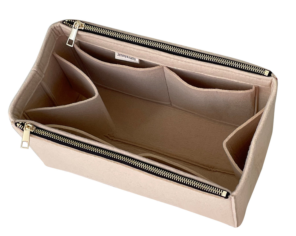 For [Telfar Shopping Bag] Insert Organizer Liner (Style D) Dark Brown