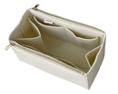 Organizer for Deauville Canvas S/M/L/XL (w/ Double Zipper Pockets), Tote Felt Purse Insert, Handbag Gold Metal Zipper