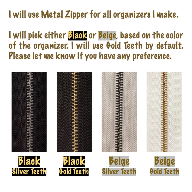 JennyKrafts metal gold silver zip zipper
